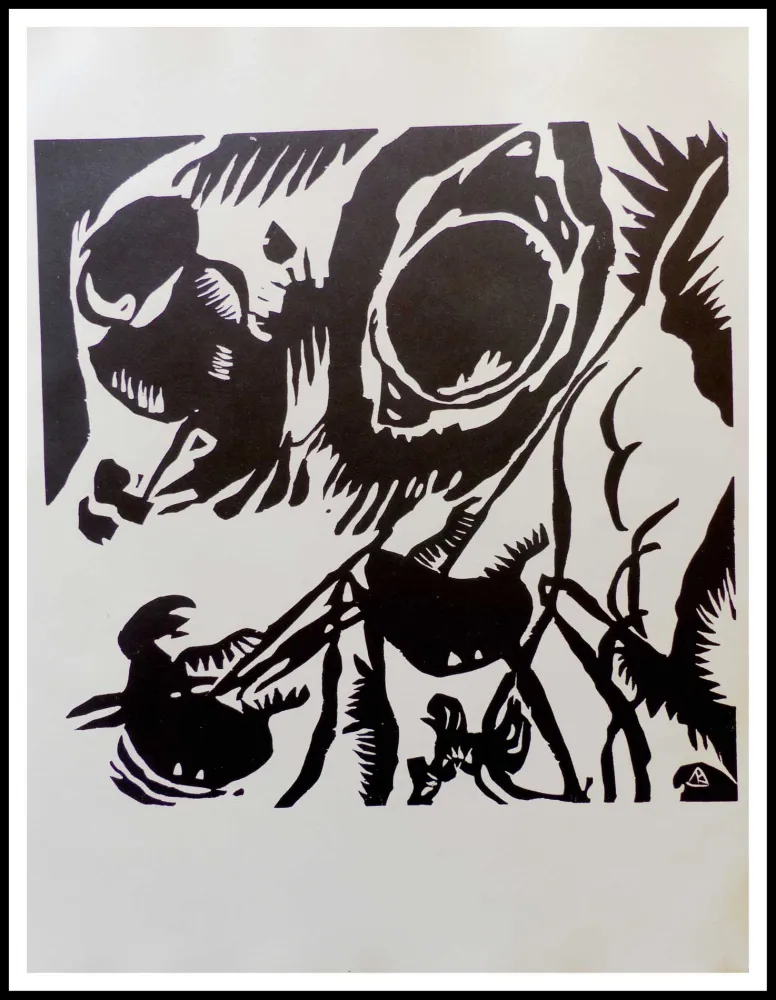 Houtsnede Kandinsky - MOTIV AUS IMPROVISATION - Jardin de l'amour