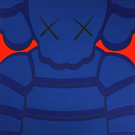 Zeefdruk Kaws - What Party - Blue