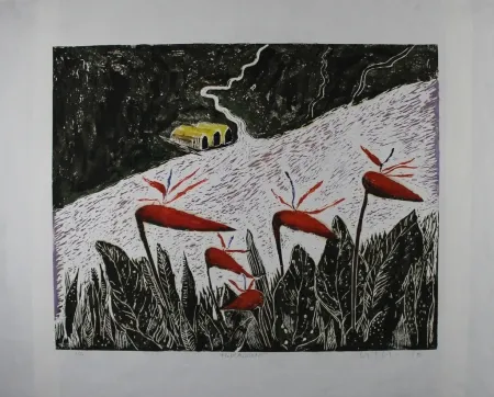 Ets En Aquatint Kettel - Flusslandschaft / River Landscape