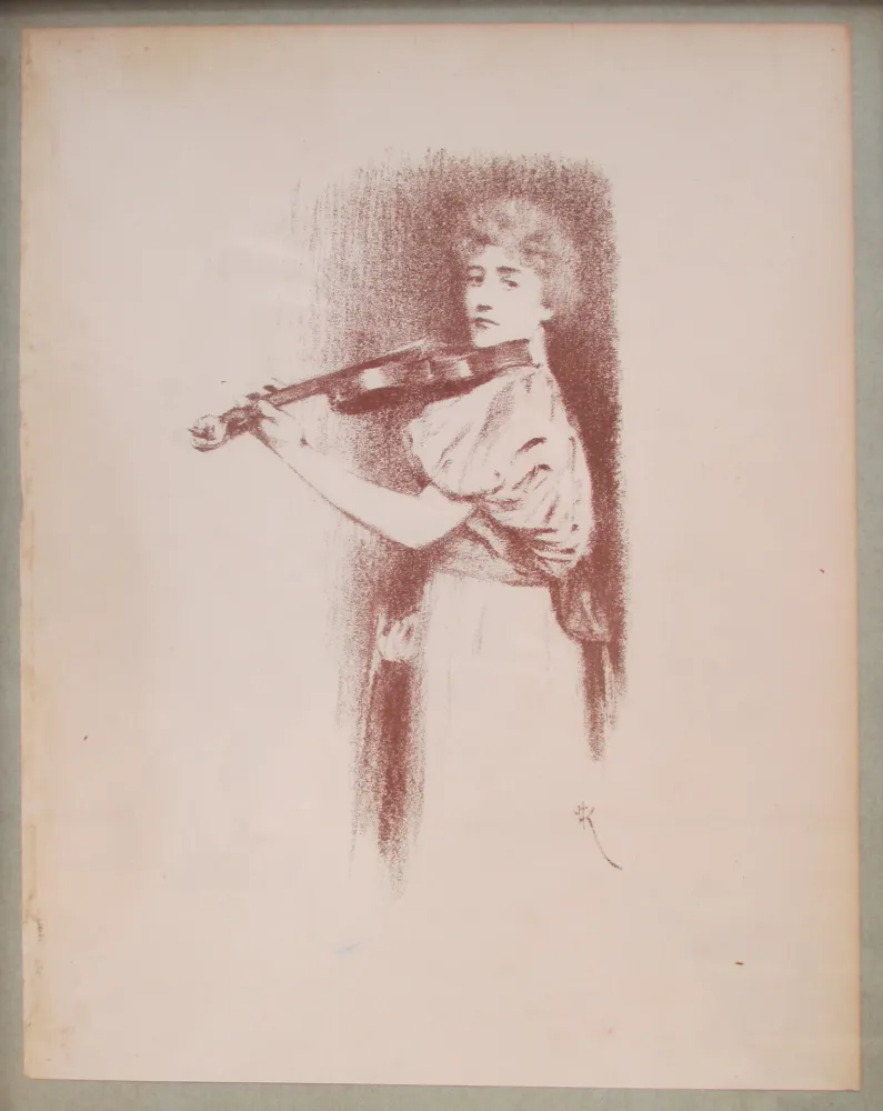Lithografie Khnopff - The Violinist