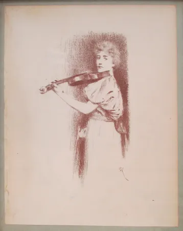 Lithografie Khnopff - The Violinist