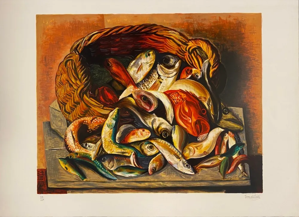 Lithografie Kisling - Les poissons