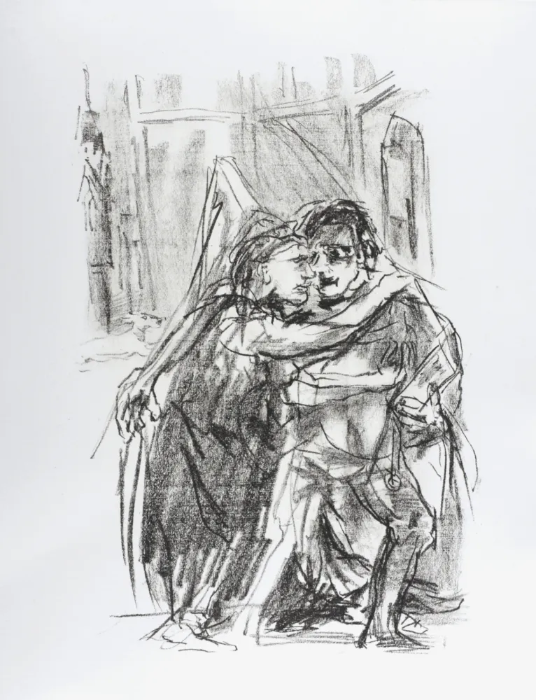 Lithografie Kokoschka - Goneril and Edmund, 1963