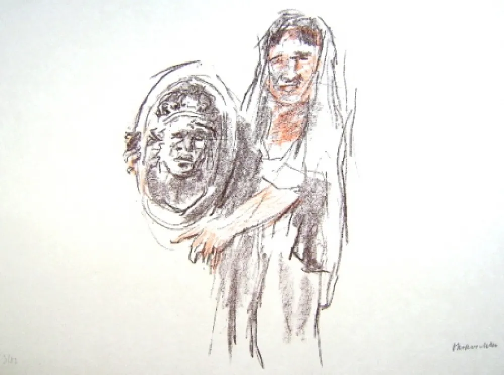 Lithografie Kokoschka - Le Bal Masqué