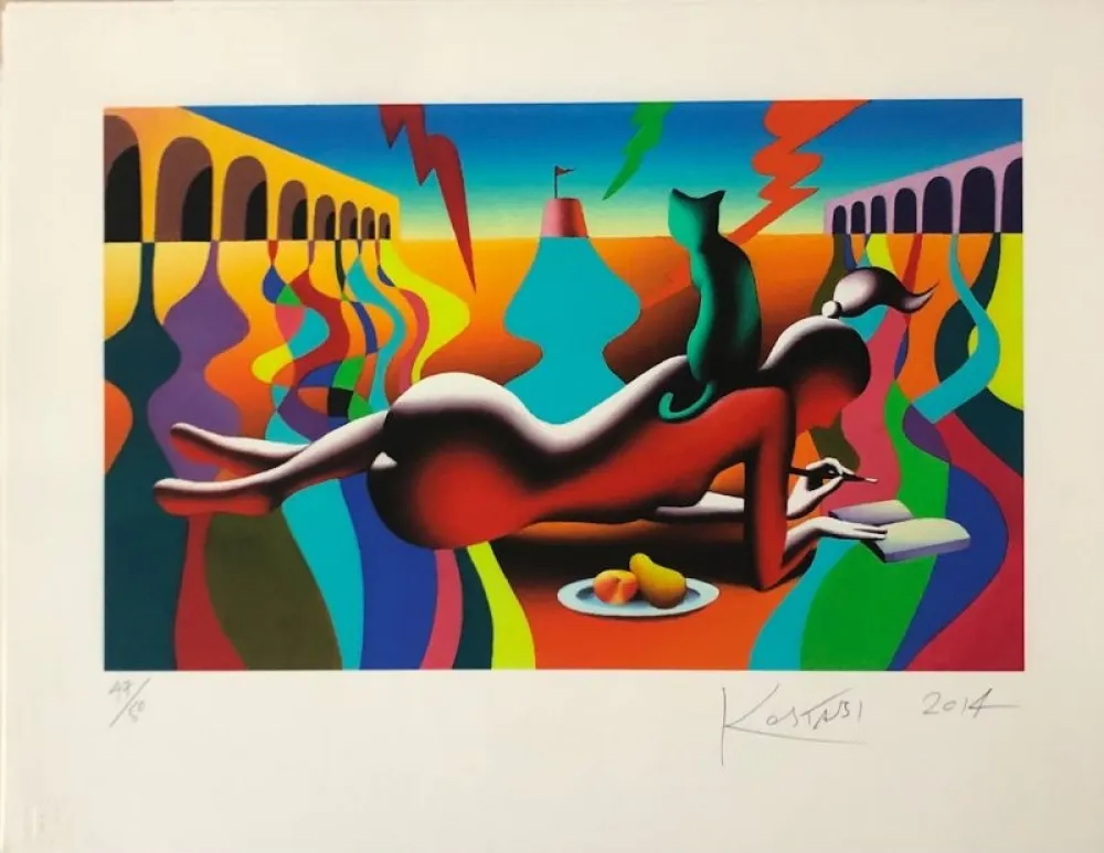 Zeefdruk Kostabi - Sans titre