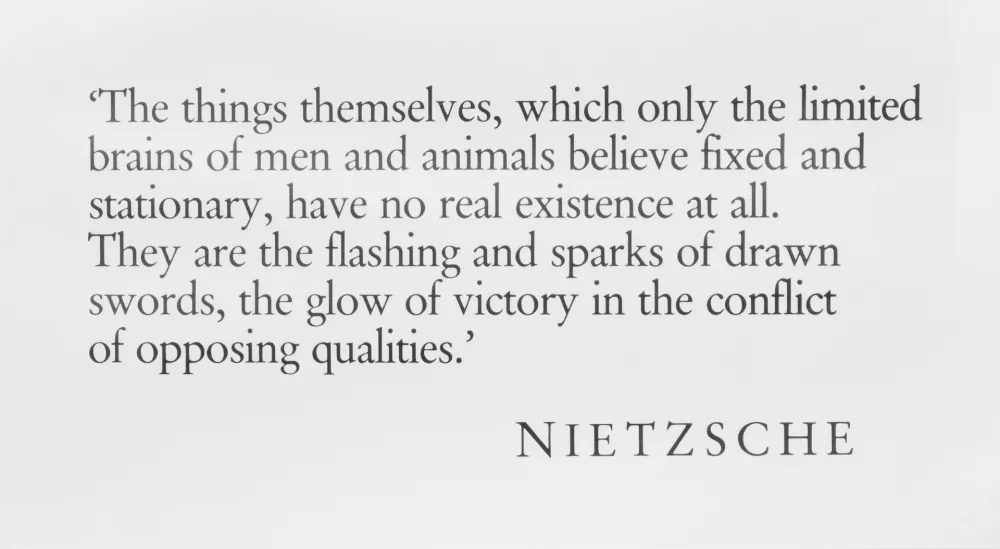 Zeefdruk Kosuth - NIETZSCHE
