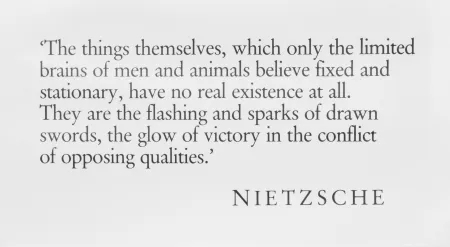 Zeefdruk Kosuth - NIETZSCHE