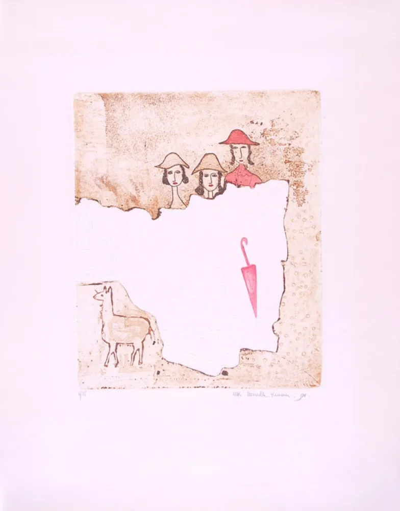 Ets En Aquatint Kramer - Rain Storm