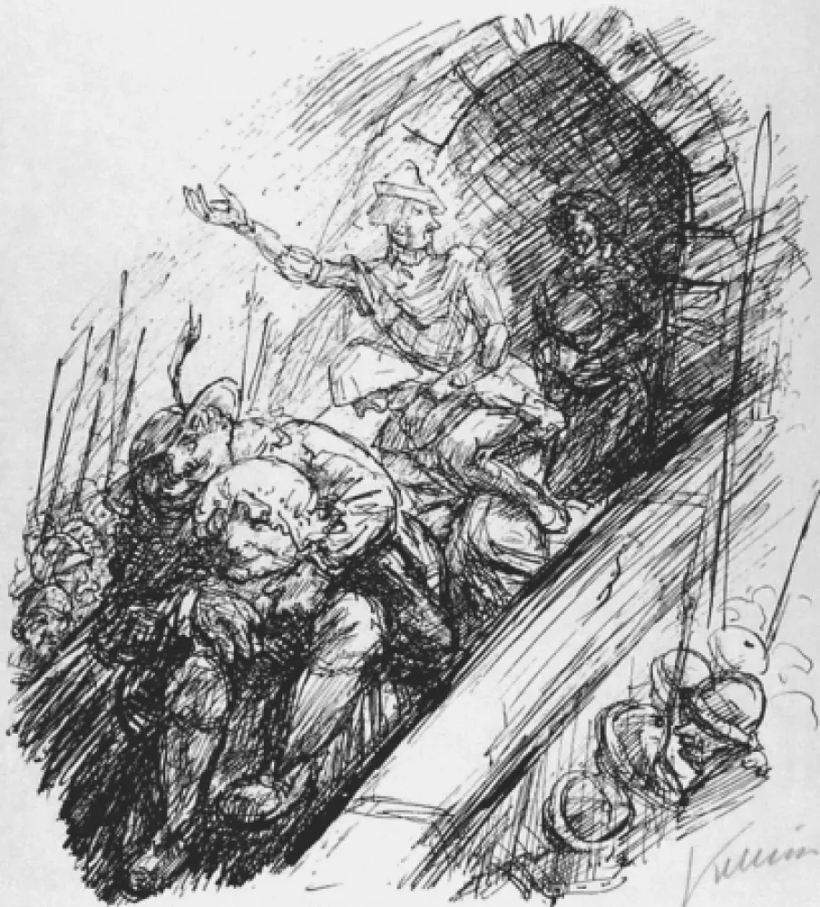 Lithografie Kubin - Die Weider von Weinsberg