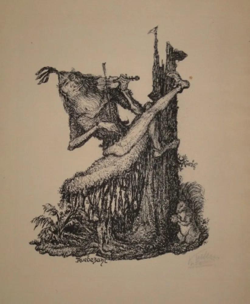 Lithografie Kubin - Rübezahl II