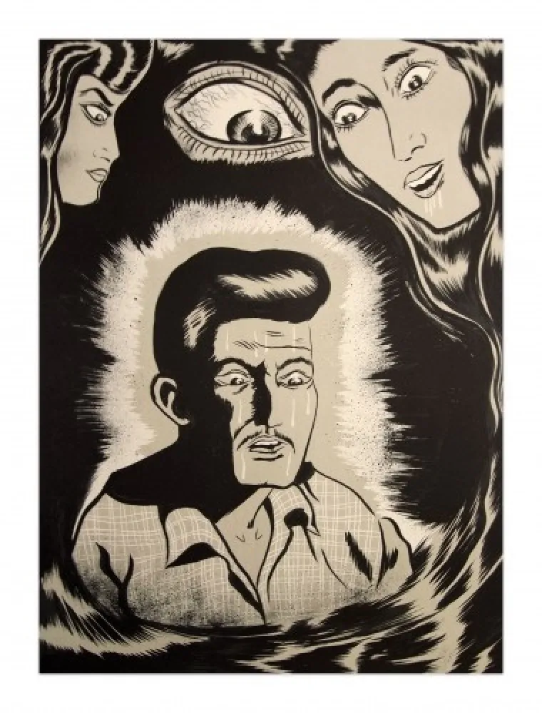 Lithografie Lakra (Dr.) - Ojo vigilante