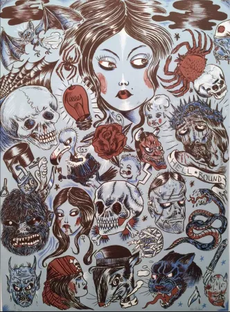 Lithografie Lakra (Dr.) - Untitled Blue