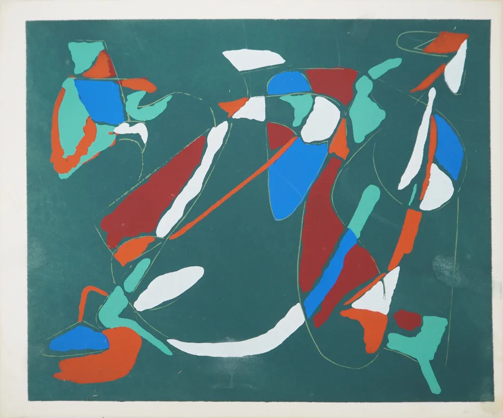 Lithografie Lanskoy - Abstraction sur le vert