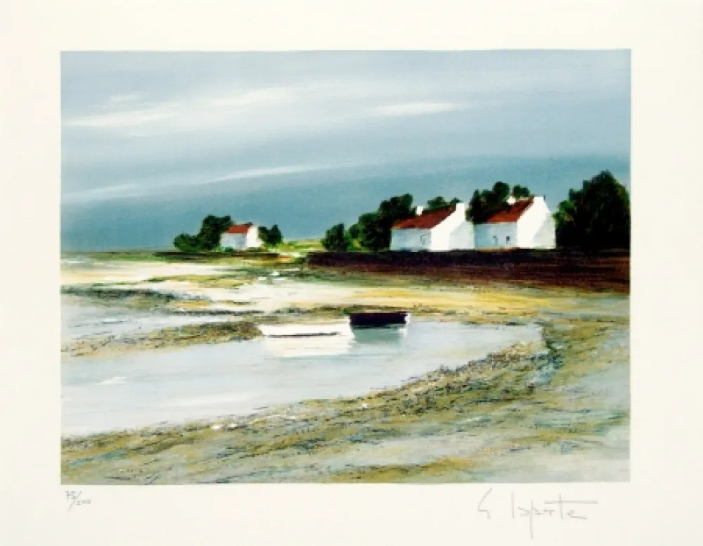 Lithografie Laporte - Marée basse