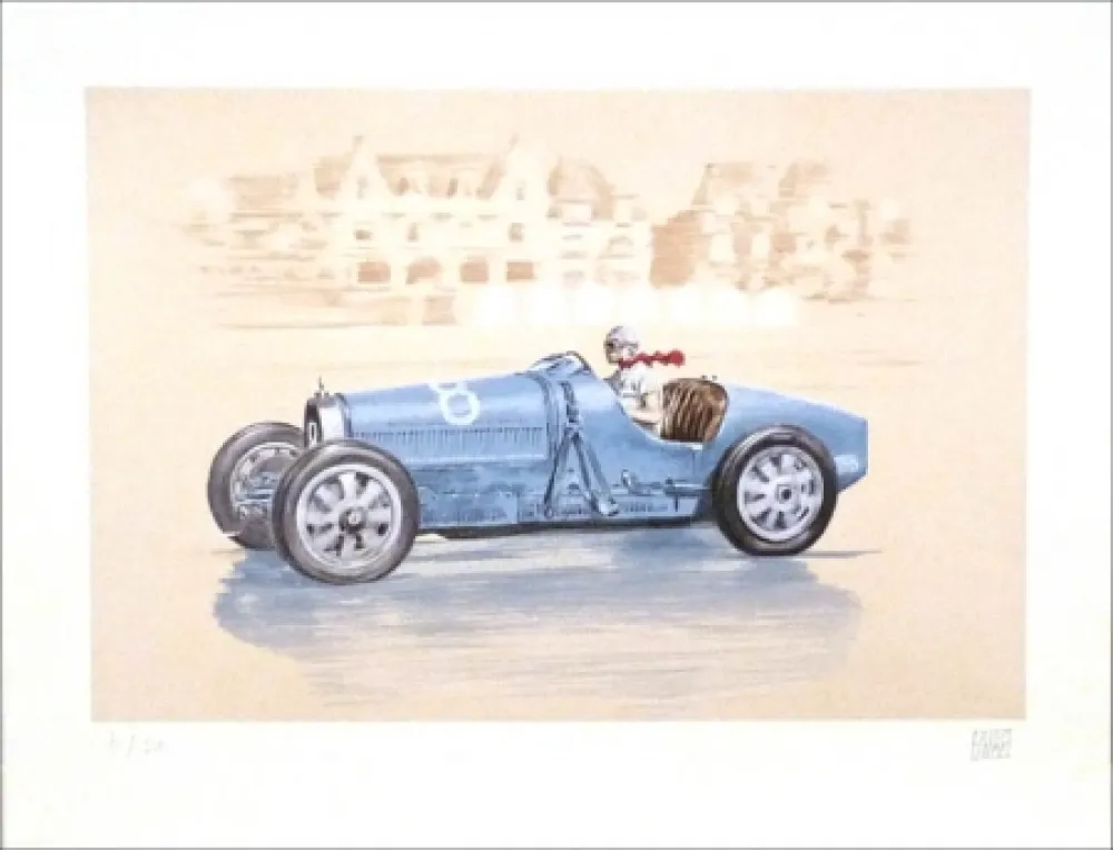 Lithografie Lavictoire - Helle Nice - Bugatti