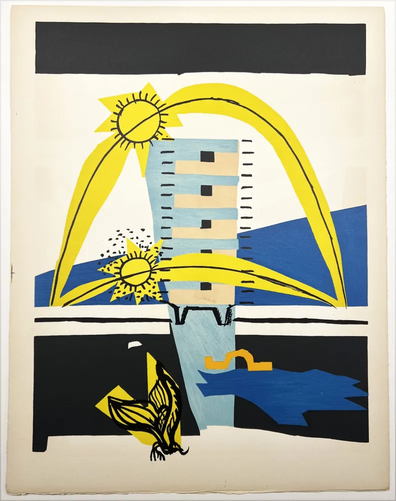 Lithografie Le Corbusier - ESPRIT. (Le Poème de l'angle droit, 1955). Planche 8. (B4)