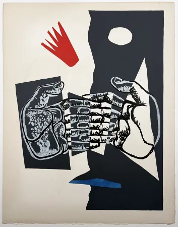 Lithografie Le Corbusier - MILIEU. (Le Poème de l'angle droit, 1955). Planche 5. (A5)