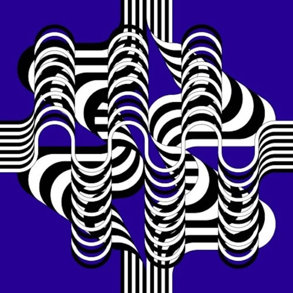 Lithografie Le Parc - Larga marcha, 4 bifurcaciones  