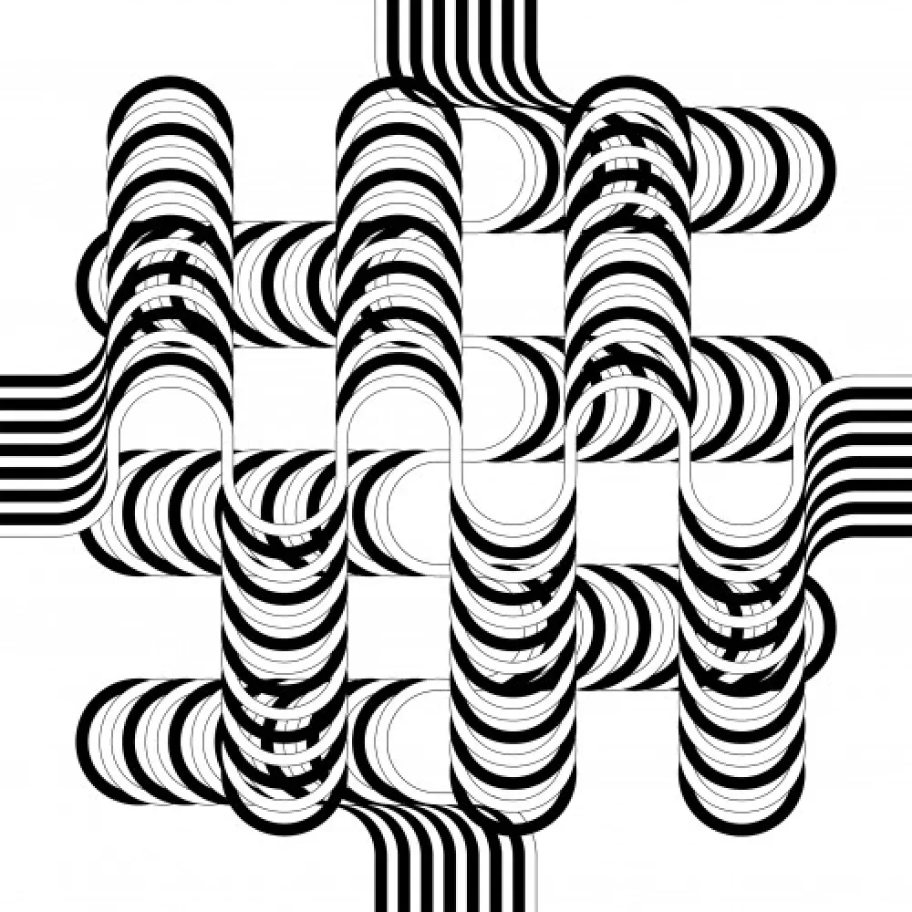 Lithografie Le Parc - Larga marcha, 4 bifurcaciones, 12