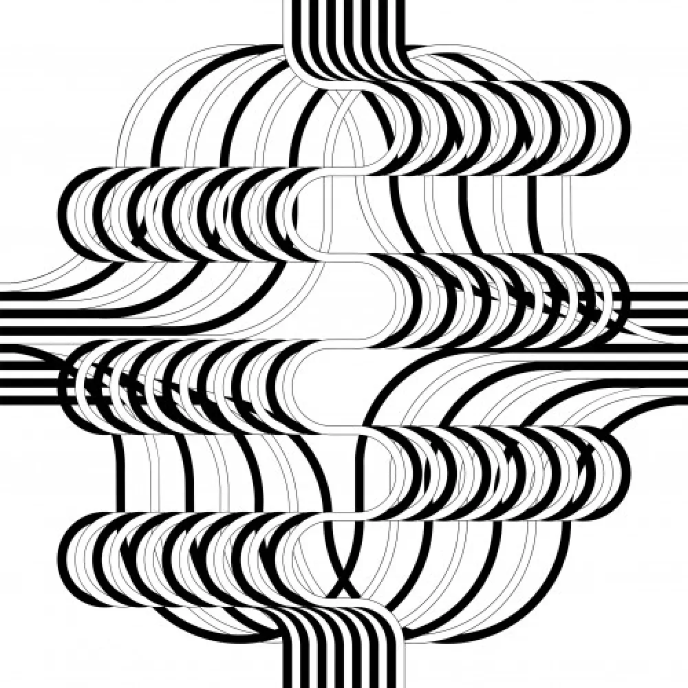 Lithografie Le Parc - Larga marcha, 4 bifurcaciones, 13