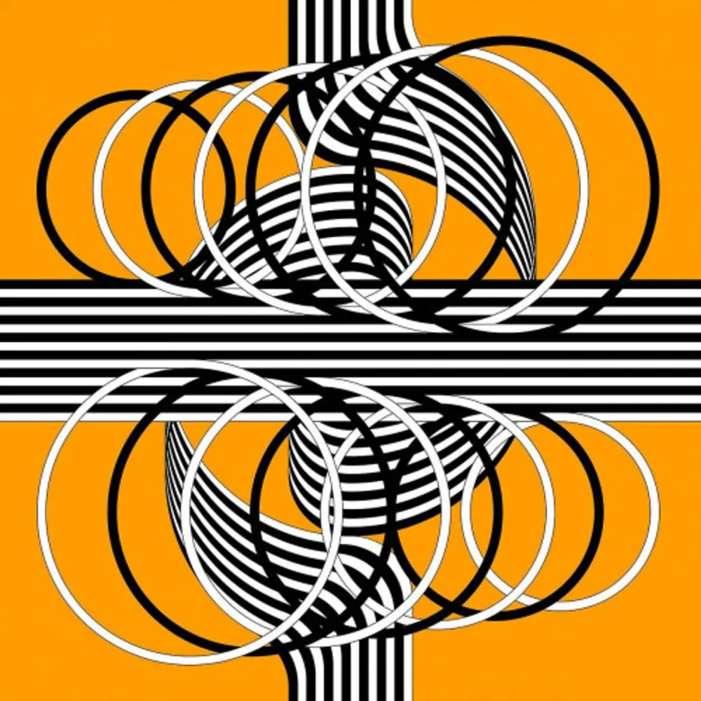 Lithografie Le Parc - Larga marcha, 4 bifurcaciones, 14