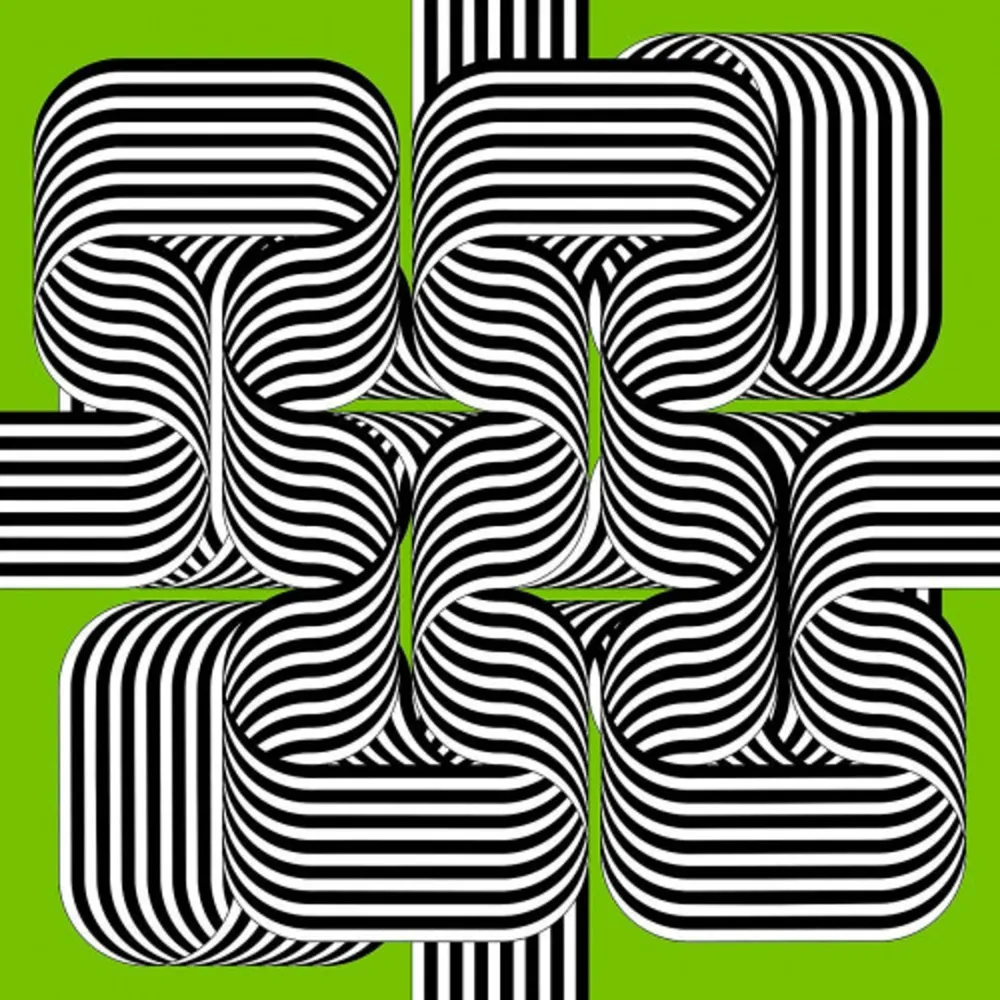 Lithografie Le Parc - Larga marcha, 4 bifurcaciones, 2