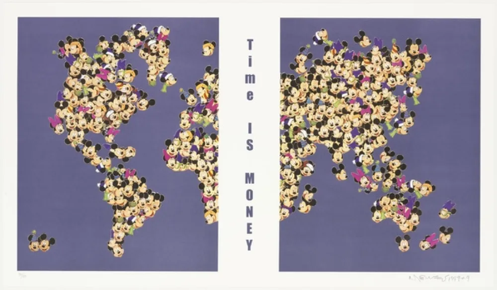 Lithografie Leirner - Time is money