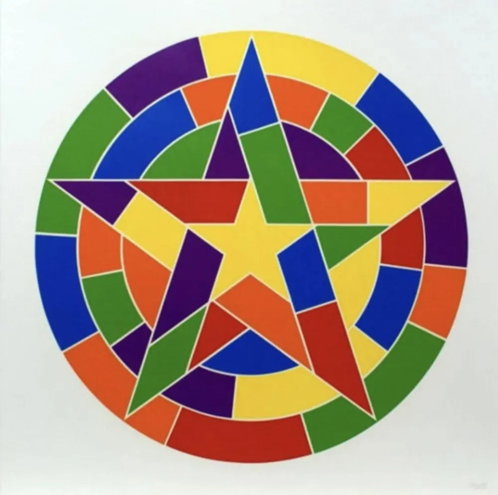 Linosnede Lewitt - Tondo 1 (3 point star)