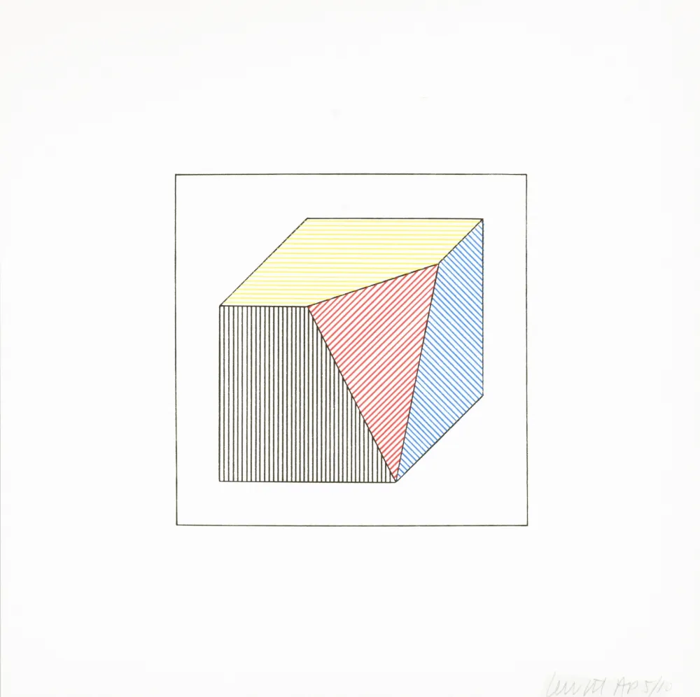 Zeefdruk Lewitt - Twelve Forms Derived From a Cube 45