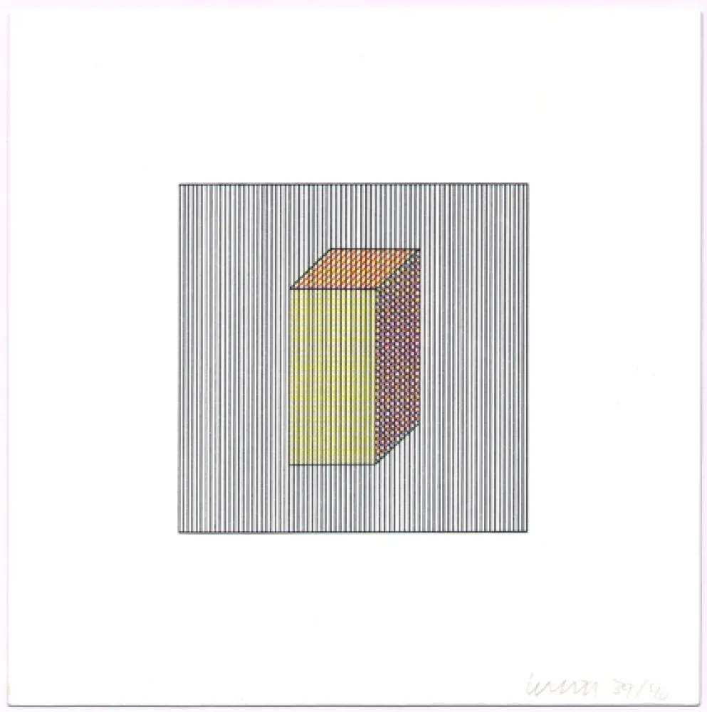 Zeefdruk Lewitt - Twelve Forms Derived from a Cube (Set of 48) (2)