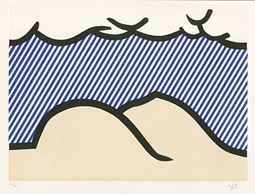 Ets En Aquatint Lichtenstein - Illustration for “De Denver au Montana, Départ 27 Mai 1972“ (I)