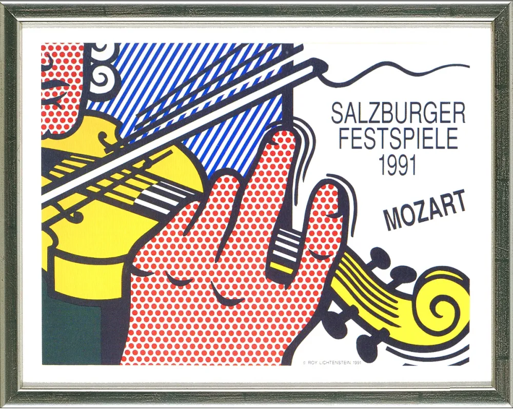 Lithografie Lichtenstein - Mozart - Salzburg