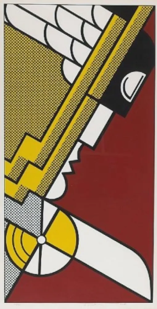 Zeefdruk Lichtenstein - Salute to Aviation