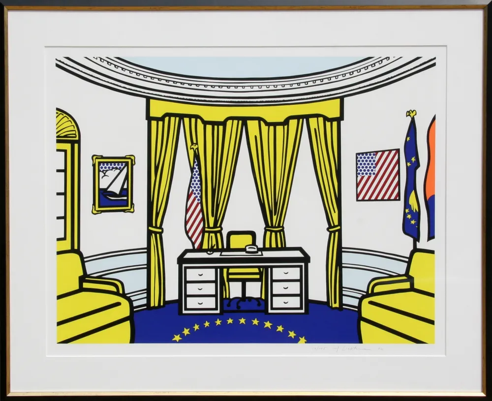 Zeefdruk Lichtenstein - The Oval Office