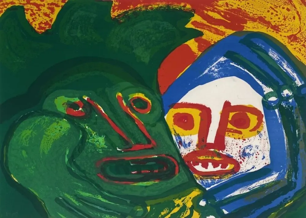 Lithografie Lindstrom - Amis 