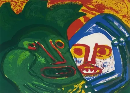 Lithografie Lindstrom - Amis 