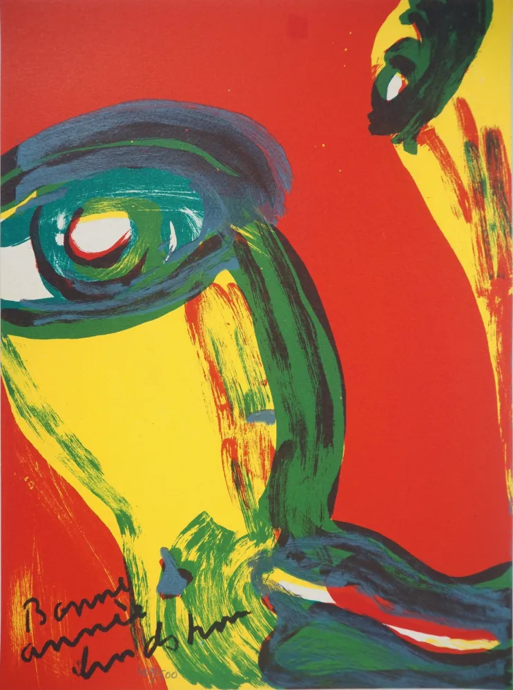 Lithografie Lindstrom - Portrait fauve