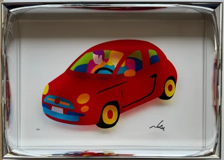 Zeefdruk Lodola - My city car (Plexiglass)