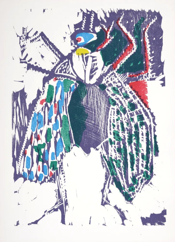 Houtsnede Lorjou - La Mouche, 1965