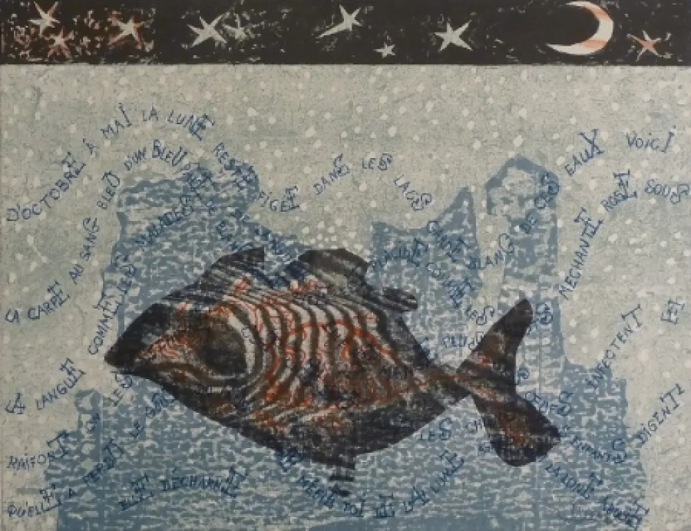 Lithografie Lurcat - Carpe de lune