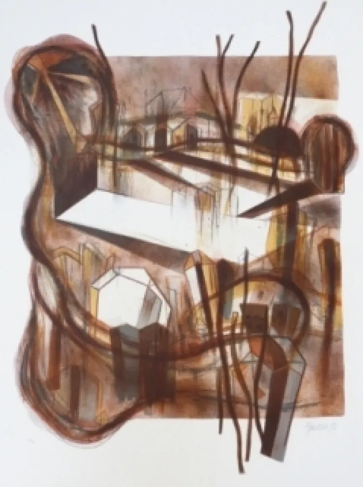 Lithografie Macotela - Ciudad y sombras