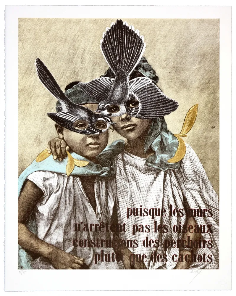 Lithografie Madame - Puisque les murs