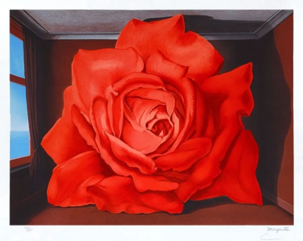 Lithografie Magritte - Le tombeau des lutteurs