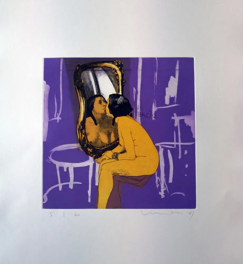 Ets En Aquatint Mair - Il bacio