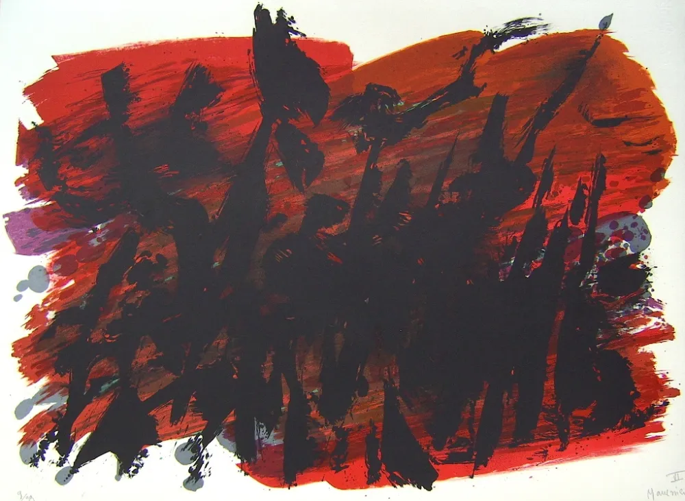 Lithografie Manessier - Suite de Paques VI, La Cohorte