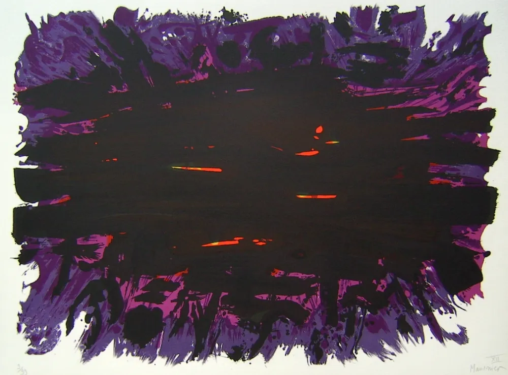 Lithografie Manessier - Suite de Paques XII, Le Tombeau gardé