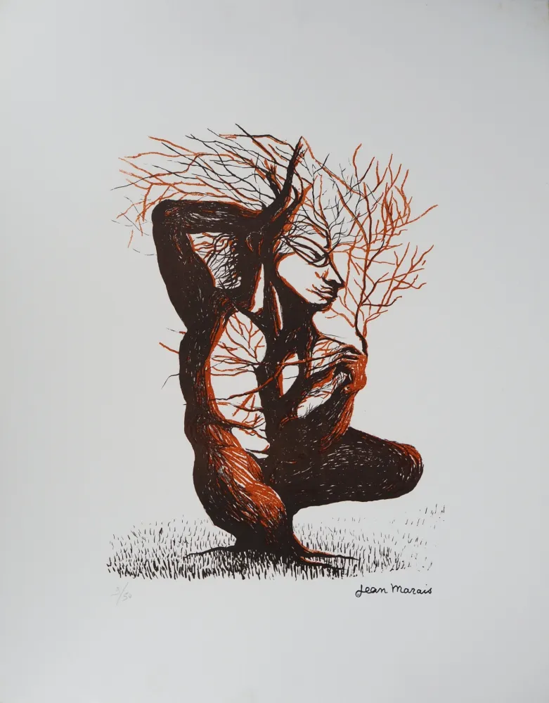 Lithografie Marais  - L'homme arbre