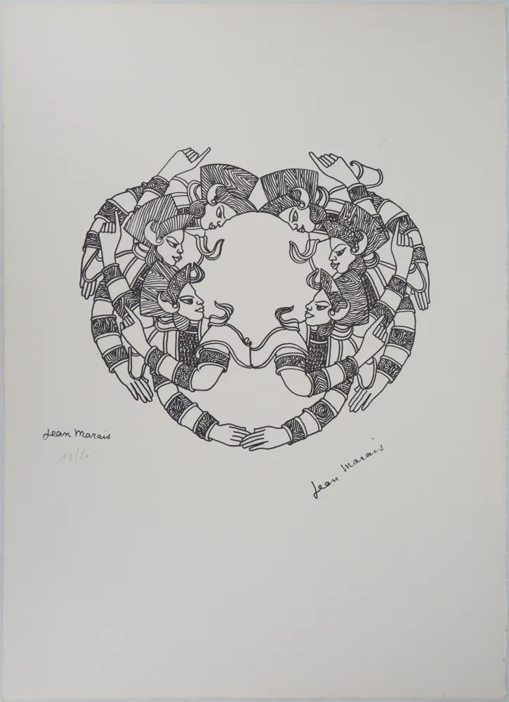 Lithografie Marais  - Motifs indiens