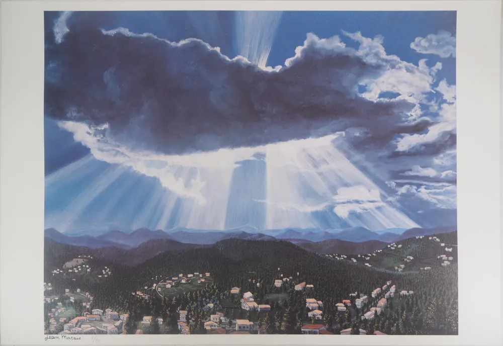 Lithografie Marais  - Paysage ensoleillé (Vallauris)