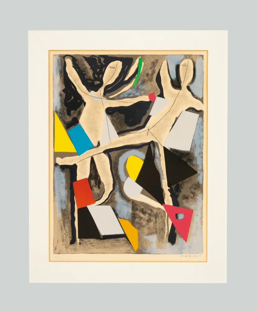 Lithografie Marini - Personnages du Sacre du Printemps IV